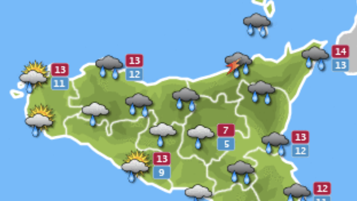 Meteo, Palermo: cielo coperto e piogge deboli: le previsioni di venerdì 7 gennaio meteo