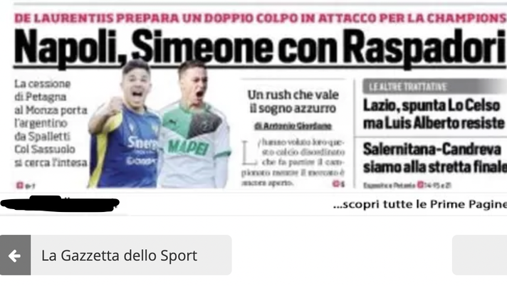 IL NAPOLI SUI MEDIA – Le prime pagine dei giornali di oggi 10 agosto 2022 - immagine 1