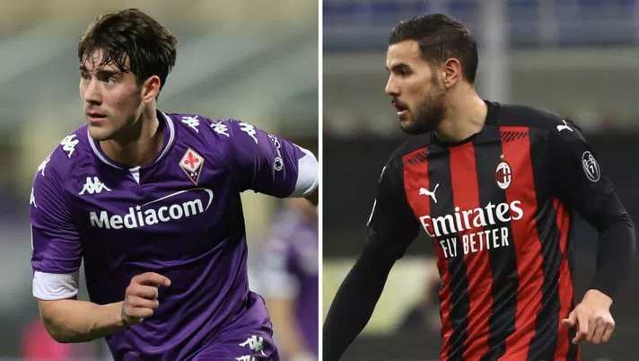 Dusan Vlahovic Theo Hernandez Mercato Milan (Getty Images)