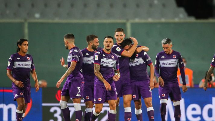 GERMOGLI PH: 13 AGOSTO 2021 FIRENZE STADIO ARTEMIO FRANCHI COPPA ITALIA FIORENTINA VS COSENZA NELLA FOTO ESULTANZA GOL GONZALEZ 