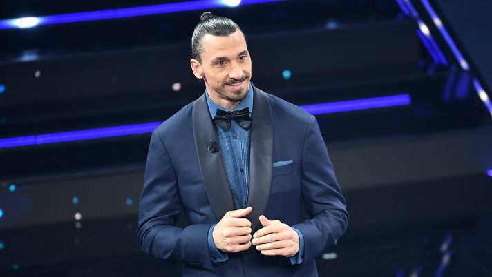 SANREMO, ITALY - MARCH 04: Zlatan Ibrahimović is seen on stage during the 71th Sanremo Music Festival 2021 at Teatro Ariston on March 04, 2021 in Sanremo, Italy. (Photo by Jacopo M. Raule/Getty Images) SANREMO, ITALY - MARCH 04: Zlatan Ibrahimović is seen on stage during the 71th Sanremo Music Festival 2021 at Teatro Ariston on March 04, 2021 in Sanremo, Italy. (Photo by Jacopo M. Raule/Getty Images)