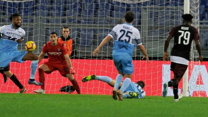 ROME, ITALY - NOVEMBER 25: Franck Kessie of AC Milan scores the opening goal during the Serie A match between SS Lazio and AC Milan at Stadio Olimpico on November 25, 2018 in Rome, Italy. (Photo by Marco Rosi/Getty Images) ROME, ITALY - NOVEMBER 25: Franck Kessie of AC Milan scores the opening goal during the Serie A match between SS Lazio and AC Milan at Stadio Olimpico on November 25, 2018 in Rome, Italy. (Photo by Marco Rosi/Getty Images)