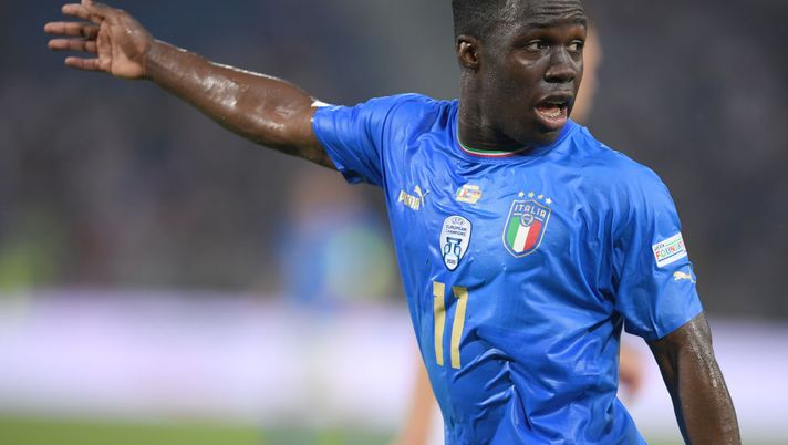 BOLOGNA, ITALY - JUNE 04: Wilfried Gnonto of Italy reacts during the UEFA Nations League League A Group 3 match between Italy and Germany at Renato Dall'Ara Stadium on June 04, 2022 in Bologna, Italy. (Photo by Claudio Villa/Getty Images) Gazzetta: “Da Gnonto a Raspadori e Scamacca, la probabile formazione dell’Italia” - immagine 1