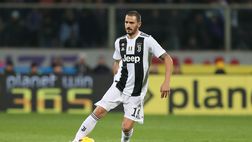 Juventus, infortunio alla caviglia per Bonucci
