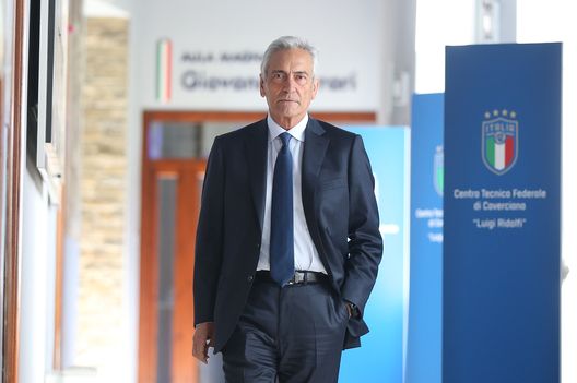 Il presidente della FIGC Gravina Il presidente della FIGC Gravina