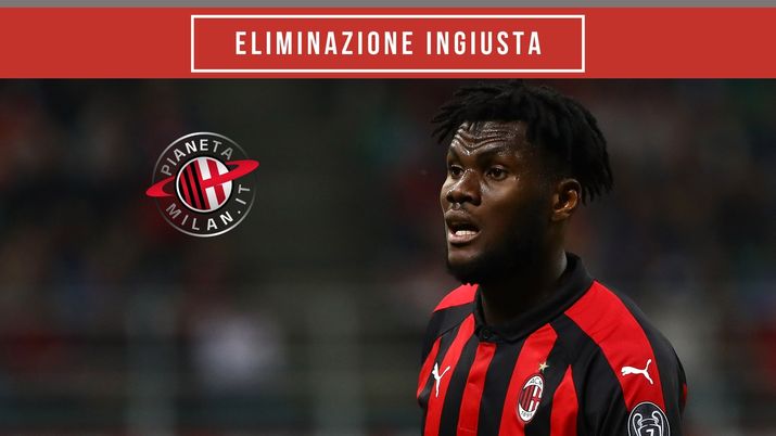 Franck Kessie (centrocampista AC Milan). All'andata degli ottavi di Europa League contro il Manchester United gli è stato annullare un gol regolare | Milan News (credits: Getty images) 