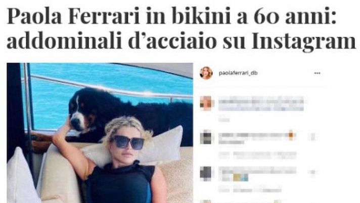 &#8220;Paola Ferrari, addominali d&#8217;acciaio a 60 anni&#8221;: la conduttrice sportiva risponde così 