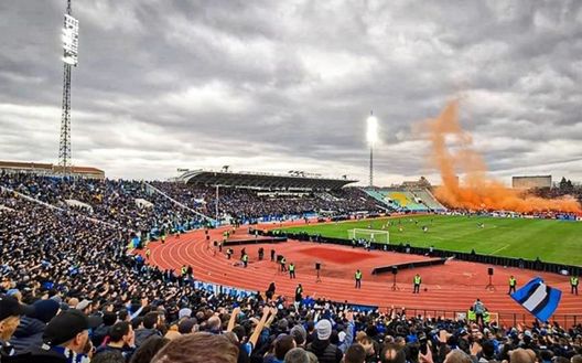 Lo stadio di Sofia sabato scorso poco prima del derby Lo stadio di Sofia sabato scorso poco prima del derby