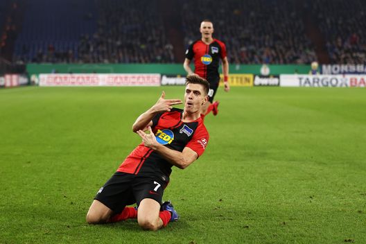 Krzysztof Piatek of Hertha BSC. (Photo by Lars Baron/Bongarts/Getty Images) Piatek