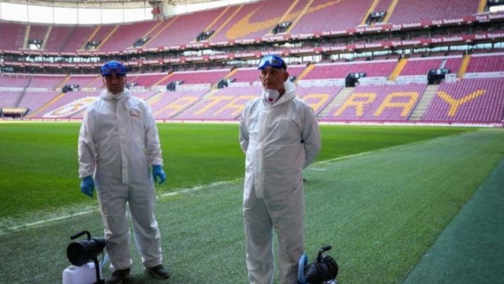 Lo stadio Turk Telekom disinfettato per il derby 