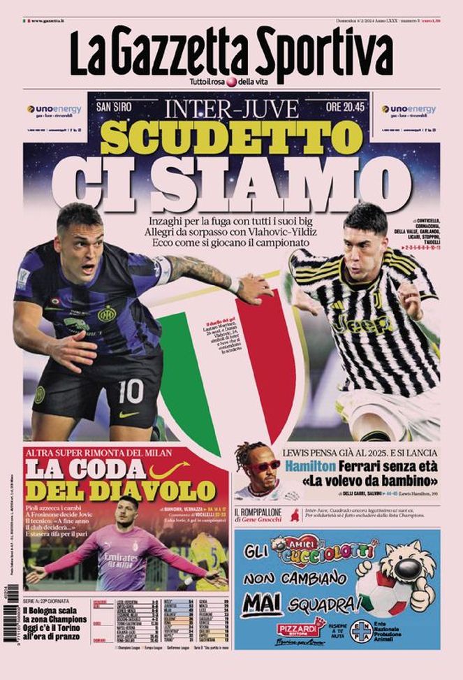 Prima Pagina La Gazzetta dello Sport 04-02-2024
