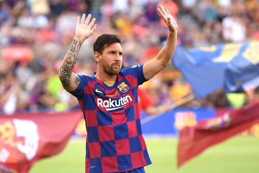 Lionel Messi con la maglia del Barcellona Lionel Messi con la maglia del Barcellona