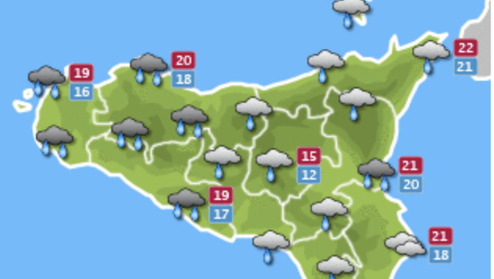 Meteo, Palermo: pioggia e cielo coperto, le previsioni di martedì 9 novembre  meteo