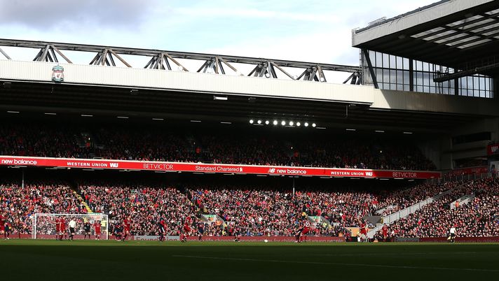 LIVERPOOL, ENGLAND - MARCH 24:  General view during the friendly match between Liverpool FC Legends and FC Bayern Legends at Anfield on March 24, 2018 in Liverpool, England.  (Photo by Jan Kruger/Bongarts/Getty Images) 
