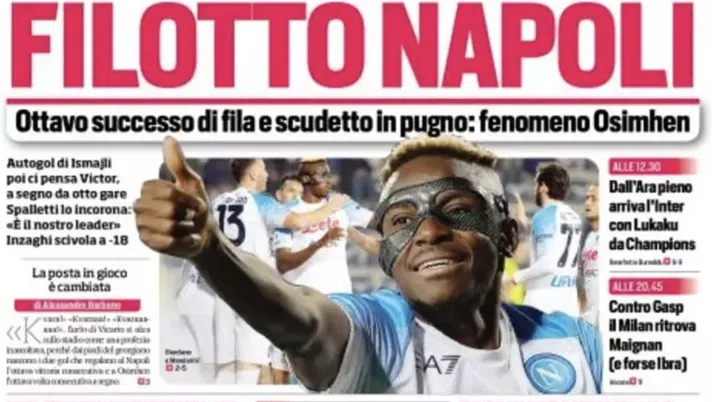 IL NAPOLI SUI MEDIA – Le prime pagine dei giornali di oggi 26 febbraio 2023 - immagine 1