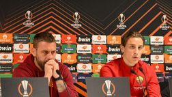 Roma, la conferenza stampa pre Brighton di De Rossi e Bove – FOTO GALLERY