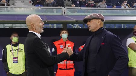 Stefano Pioli e Sinisa Mihajlovic, rispettivamente allenatore del Milan e del Bologna (Getty Images)