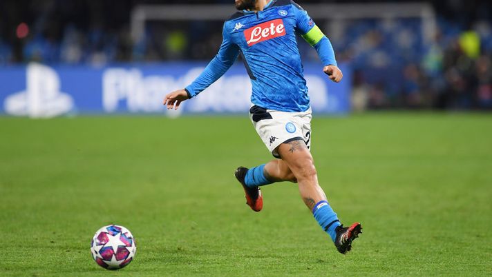 NAPLES, ITALY - FEBRUARY 25: Lorenzo Insigne of SSC Napoli during the UEFA Champions League round of 16 first leg match between SSC Napoli and FC Barcelona at Stadio San Paolo on February 25, 2020 in Naples, Italy. (Photo by Francesco Pecoraro/Getty Images) NAPLES, ITALY - FEBRUARY 25: Lorenzo Insigne of SSC Napoli during the UEFA Champions League round of 16 first leg match between SSC Napoli and FC Barcelona at Stadio San Paolo on February 25, 2020 in Naples, Italy. (Photo by Francesco Pecoraro/Getty Images)