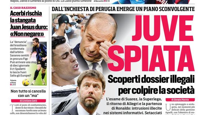 EDICOLA / CdS: Inter, idea Raspadori. Acerbi rischia la stangata. Juve spiata - immagine 1