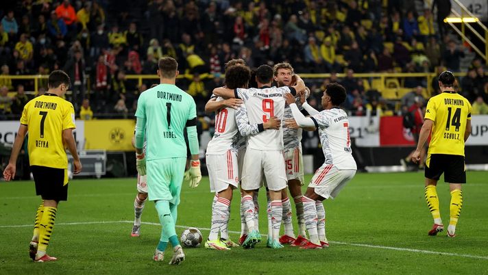Borussia Dortmund-Bayern Monaco, l'esultanza di Lewandowski e compagni (Getty Images)