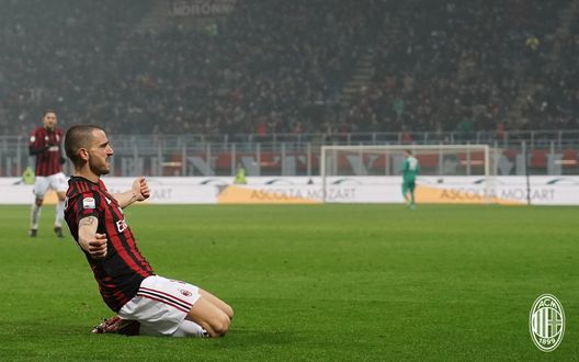  Bonucci esulta dopo il gol al Crotone (acmilan.com) 