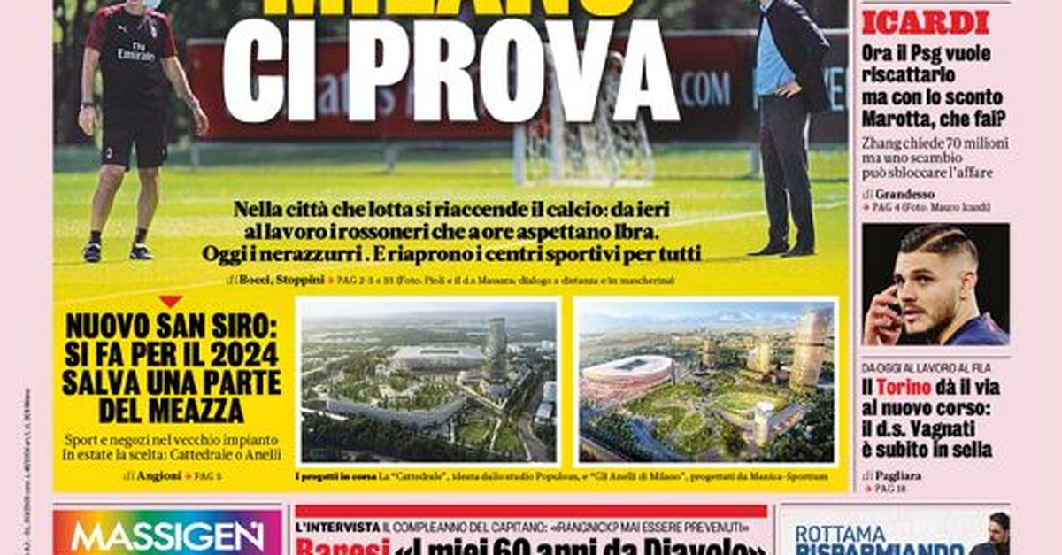 Gazzetta Dello Sport La Prima Pagina Di Oggi 8 Maggio 2020 Pianeta Milan