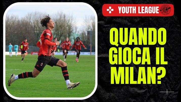 esultanza gol Kevin Zeroli AC Milan Primavera Milan-Braga 2-2 Youth League 2023-2024 Milan-Real Madrid