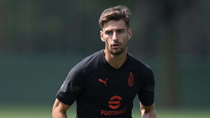 Matteo Gabbia AC Milan allenamento Milanello