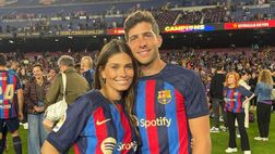 Il Barcellona festeggia la vittoria della Liga, lady Sergi Roberto: “Sono così orgogliosa”