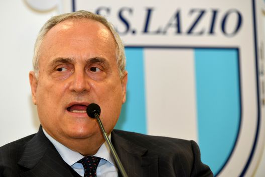 ROME, ITALY - FEBRUARY 02: SS Lazio President Claudio Lotito speaks during the press conference as SS Lazio Women unveil Carolina Morace as new team coach at the Olimpico stadium on February 2, 2021 in Rome, Italy. (Photo by Marco Rosi - SS Lazio/Getty Images) ROME, ITALY - FEBRUARY 02: SS Lazio President Claudio Lotito speaks during the press conference as SS Lazio Women unveil Carolina Morace as new team coach at the Olimpico stadium on February 2, 2021 in Rome, Italy. (Photo by Marco Rosi - SS Lazio/Getty Images)