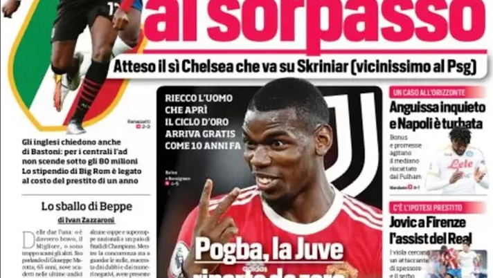EDICOLA CDS / Marotta al sorpasso. L’Inter accelera con Lukaku, Dybala e Miki EDICOLA CDS / Marotta al sorpasso. L’Inter accelera con Lukaku, Dybala e Miki - immagine 1