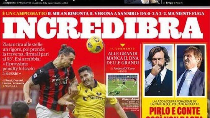 La Gazzetta dello Sport, la prima pagina di oggi, lunedì 9 novembre 2020 La Gazzetta dello Sport, la prima pagina di oggi, lunedì 9 novembre 2020