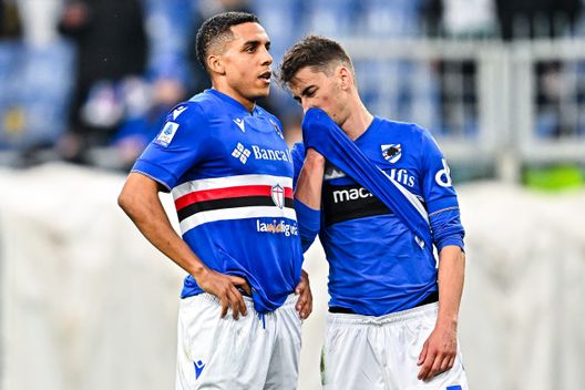GENOA, ITALY - FEBRUARY 18: Abdelhamid Sabiri (L) and Filip Djuricic of Sampdoria look disappointed after the Serie A match between UC Sampdoria and Bologna FC at Stadio Luigi Ferraris on February 18, 2023 in Genoa, Italy. (Photo by Simone Arveda/Getty Images) TS: “Stankovic boccia Sabiri. Il marocchino pensa solo alla Fiorentina”- immagine 2