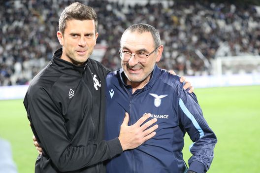 Sarri e Thiago Motta Sarri e Thiago Motta