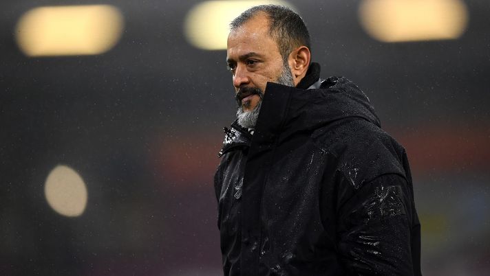 BURNLEY, ENGLAND - DECEMBER 21: Nuno Espirito Santo, Manager of Wolverhampton Wanderers looks on at half-time during the Premier League match between Burnley and Wolverhampton Wanderers at Turf Moor on December 21, 2020 in Burnley, England. The match will be played without fans, behind closed doors as a Covid-19 precaution. (Photo by Gareth Copley/Getty Images) BURNLEY, ENGLAND - DECEMBER 21: Nuno Espirito Santo, Manager of Wolverhampton Wanderers looks on at half-time during the Premier League match between Burnley and Wolverhampton Wanderers at Turf Moor on December 21, 2020 in Burnley, England. The match will be played without fans, behind closed doors as a Covid-19 precaution. (Photo by Gareth Copley/Getty Images)