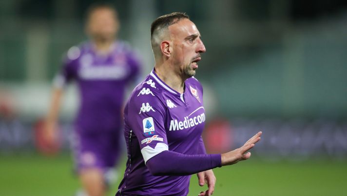 GERMOGLI PH: 21 MARZO 2021 FIRENZE STADIO ARTEMIO FRANCHI SERIE A FIORENTINA VS MILAN NELLA FOTO ESULTANZA GOL RIBERY 