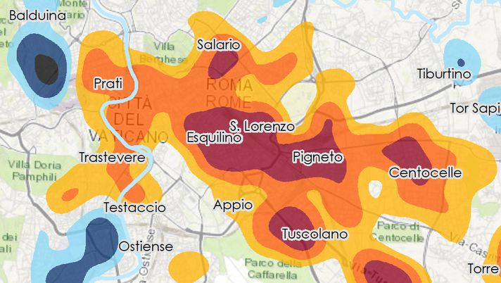 Prati e i Parioli sono della Lazio, il centro e Testaccio della Roma: il derby della toponomastica - immagine 1