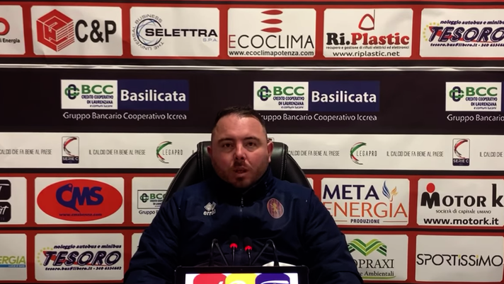 Potenza, Volini: &#8220;Clamoroso rigore su Ricci non dato, questo non ci aiuta. Pareggio? Risultato giusto&#8221; 