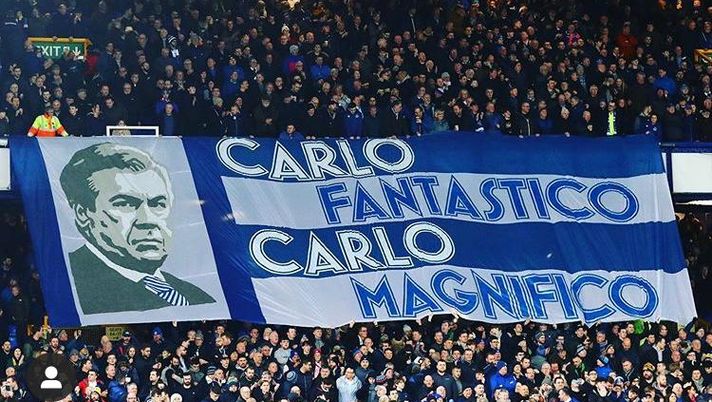 Carlo Ancelotti amatissimo dai tifosi dell'Everton, poi la grande beffa... Carlo Ancelotti amatissimo dai tifosi dell'Everton, poi la grande beffa...