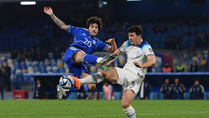 Sandro Tonali centrocampista Italia vs Inghilterra