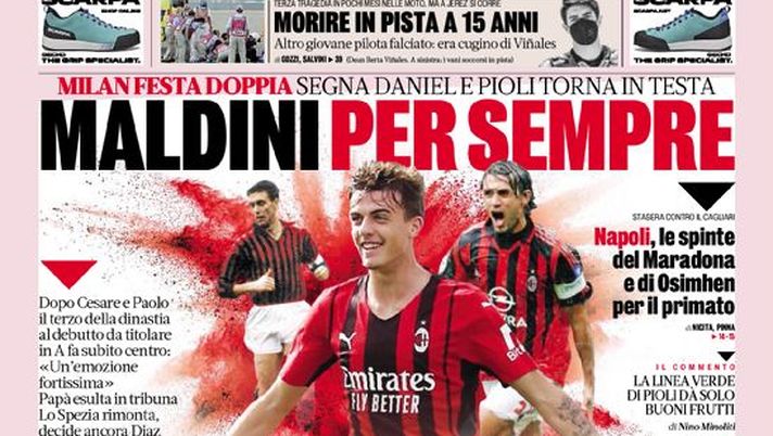 Prima Pagina, La Gazzetta dello Sport: “Maldini per sempre. L’Inter torna pazza”  Prima Pagina, La Gazzetta dello Sport: “Maldini per sempre. L’Inter torna pazza”
