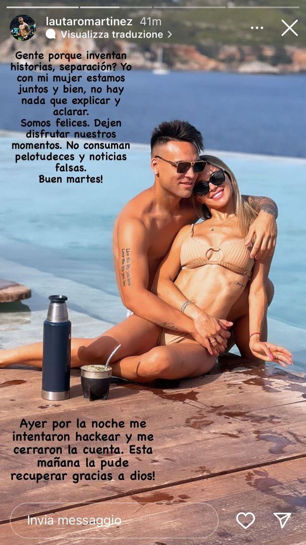 Lautaro e il profilo chiuso: “Ma perché inventate balle? Ma quale separazione. Hanno…”- immagine 2