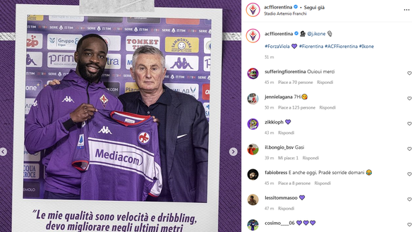 Ikoné si presenta alla Fiorentina: “Anche Mbappé vuole che io faccia bene”- immagine 2