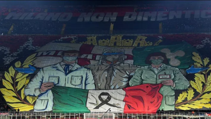 Milan coreografia Derby Inter Curva Sud AC Milan (1)