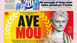 Prima Pagina, La Gazzetta dello Sport: “Ave Mou. Il nuovo imperatore giallorosso. Gigio, la priorità è il Milan”