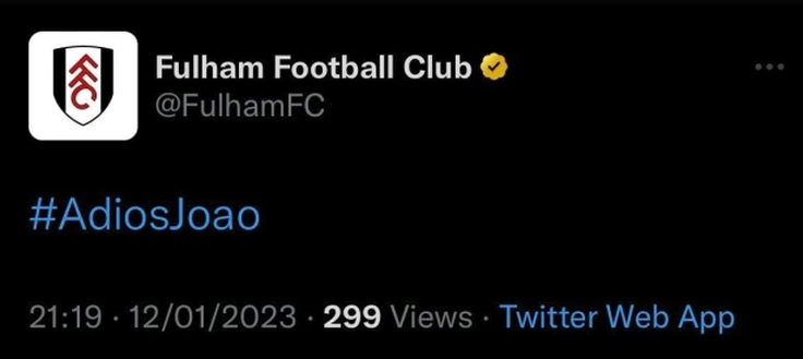 London derby, João Félix da incubo: esordio e rosso, il Fulham lo trolla su Twitter- immagine 2