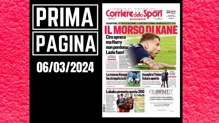 Prima pagina Corriere dello Sport: “Il morso di Kane” - immagine 1