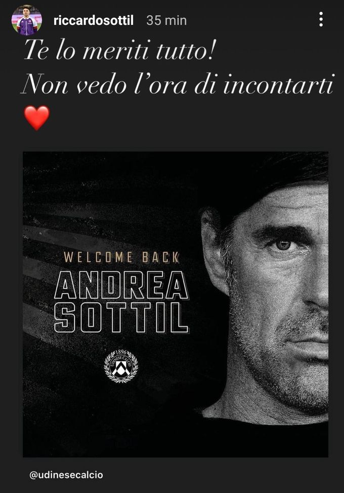 FOTO – Sottil Jr fa i complimenti a Sottil Sr: “Non vedo l’ora di incontrarti”- immagine 2