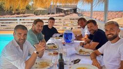 Totti a pranzo con Eusebio e Federico Di Francesco: “Amici a lavoro” – FOTO