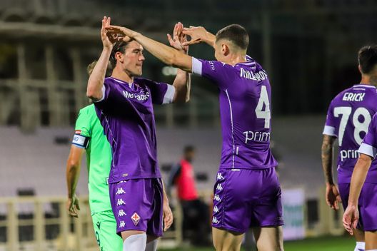 GERMOGLI PH: 8 MAGGIO 2021 FIRENZE STADIO ARTEMIO FRANCHI SERIE A FIORENTINA VS LAZIO NELLA FOTO ESULTANZA GOL VLAHOVIC MILENKOVIC GERMOGLI PH: 8 MAGGIO 2021 FIRENZE STADIO ARTEMIO FRANCHI SERIE A FIORENTINA VS LAZIO NELLA FOTO ESULTANZA GOL VLAHOVIC MILENKOVIC